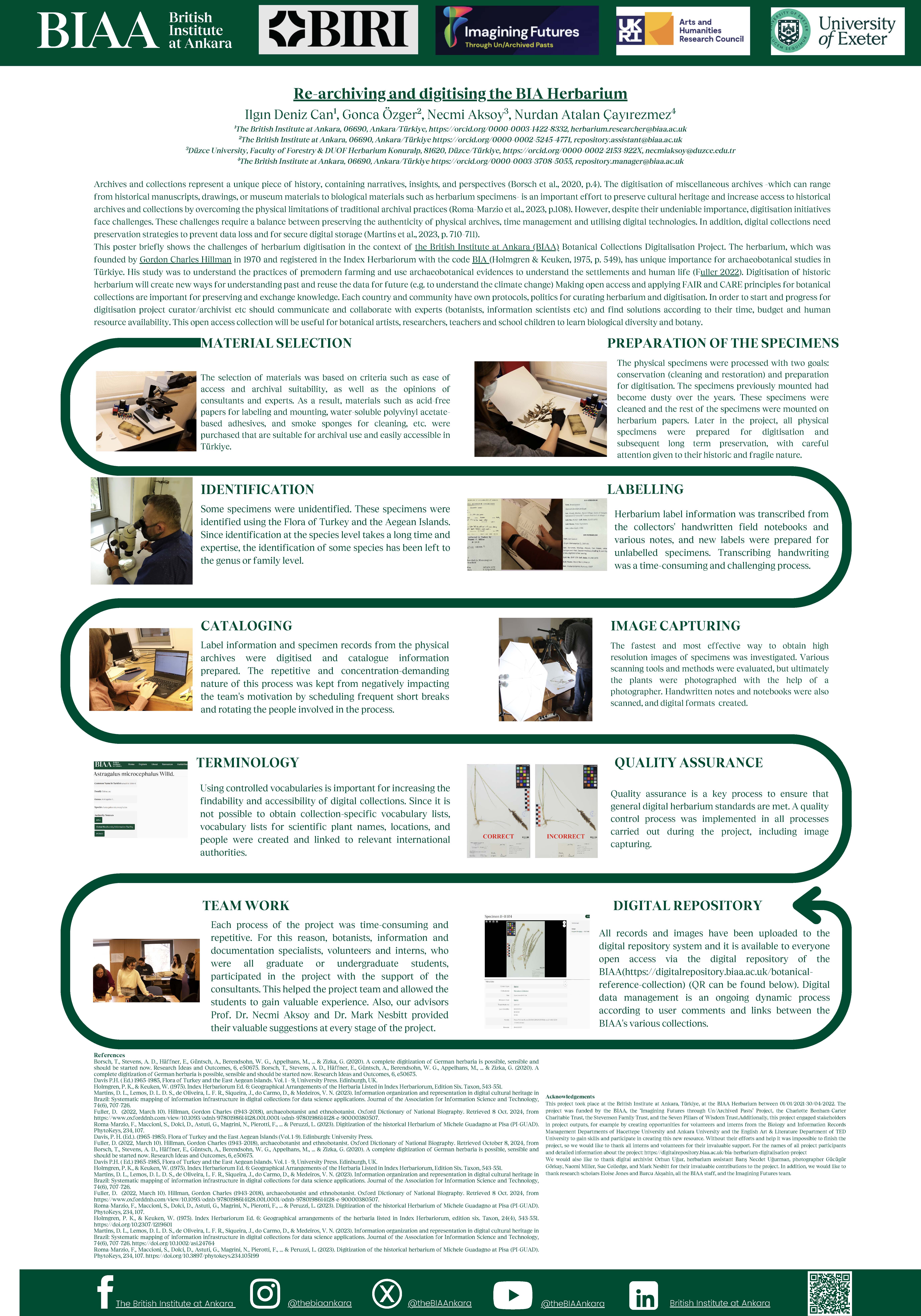 Re-archiving and digitising the BIA Herbarium